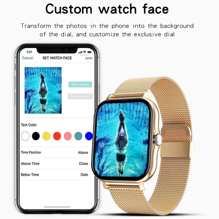 Smartwatch  LIGE 2024 Smart Watch For Men Women Gift Full Touch Screen Sports Fitness Watches Bluetooth Calls Digital Smartwatch Wristwatch